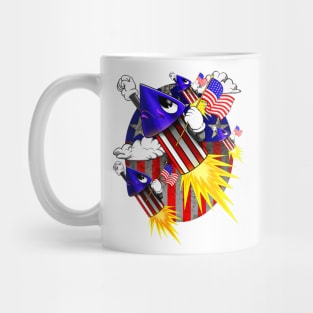 4th Of July American Flag Fireworks Funny Mug